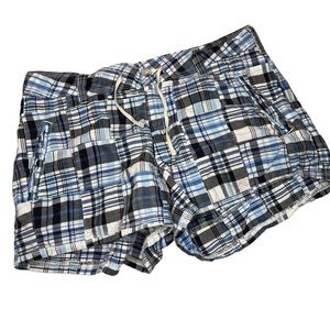 Gap Factory Blue Plaid Shorts size 12